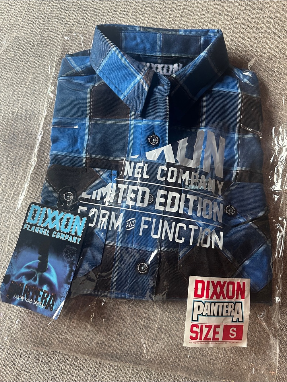 DIXXON Pantera Far Beyond Driven Blue Plaid Button-Down Women's Shirt